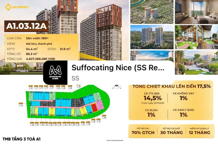 Căn hộ Cora Tower Đà Nẵng 86m² giá 3.877 tỷ - Sân vườn rộng rãi