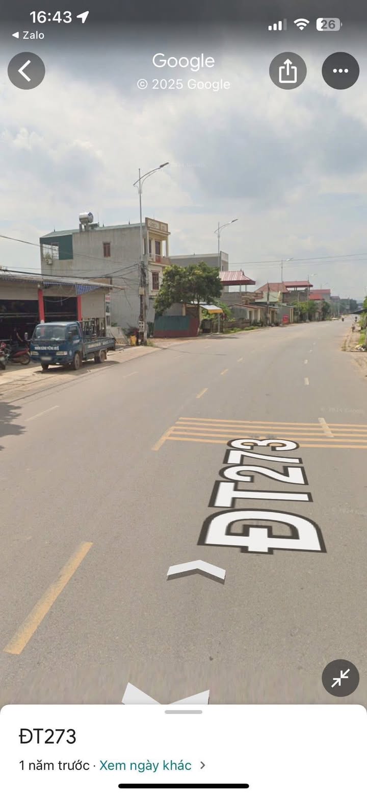 Đất nền kinh doanh mặt đường ĐT273, Trù Hựu, 201m² - Vị trí sầm uất, giá chỉ 2 tỷ!