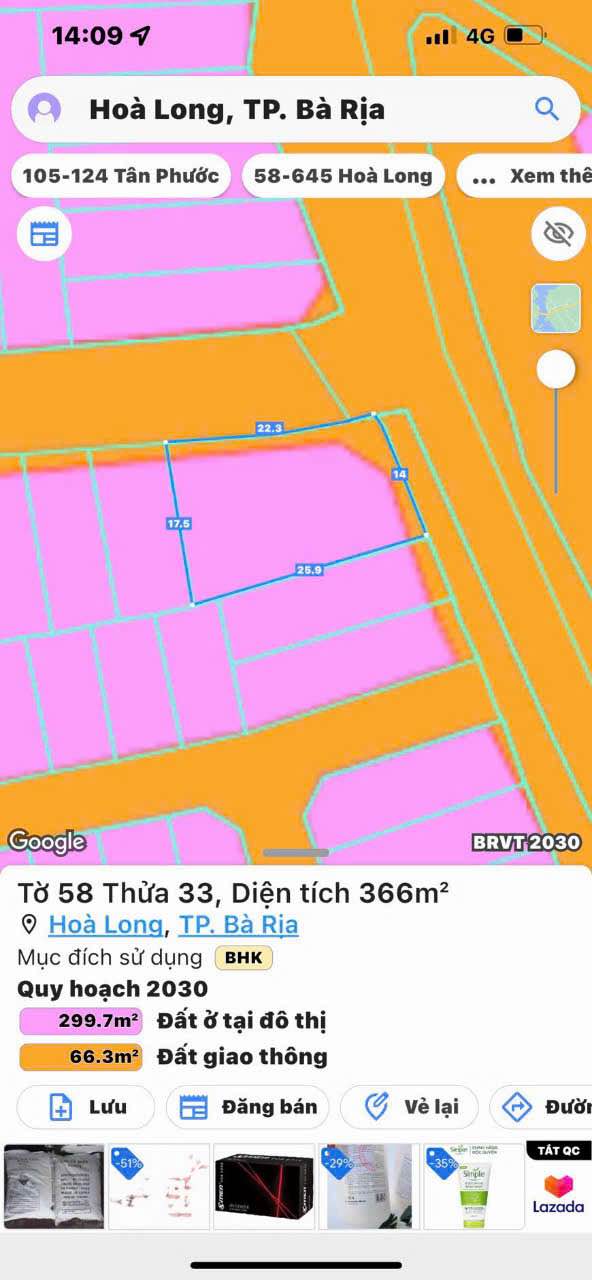 Đất nền góc 2 mặt tiền đường HL2, Hòa Long, 350m² - Giá ưu đãi 7.5 tỷ!