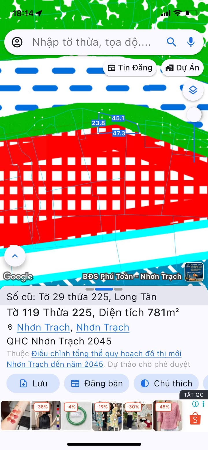 Đất nền Long Tân Nhơn Trạch 781m² giá chỉ 781 triệu - Cơ hội đầu tư tuyệt vời!