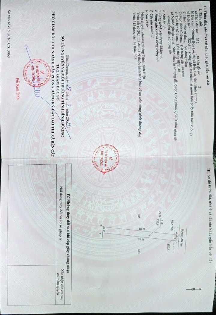 Đất thổ cư Hòa Lợi, Bến Cát 325m² giá 1 tỷ - Sát khu công nghiệp Mỹ Phước 3!