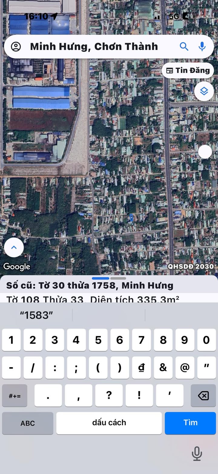 Đất thổ cư 100m² tại phường Minh Hưng, Chơn Thành - Chỉ 1 tỷ VND!