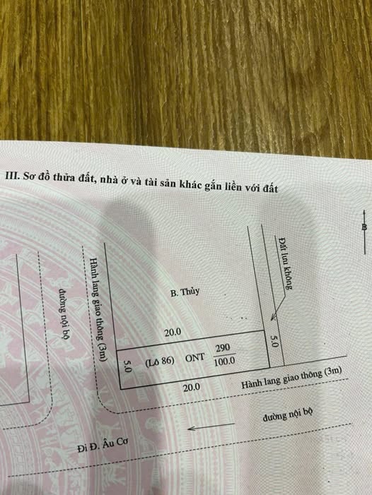 Đất 2 mặt tiền đường Âu Cơ, TP Yên Bái 100m² giá 1 tỷ - Không ngập lụt!