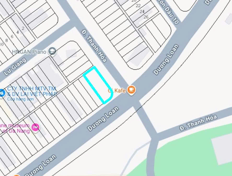 Đất lô góc 2 mặt tiền Dương Loan & Thanh Hóa 237,3m² giá 17,5 tỷ - Tiềm năng kinh doanh lớn!