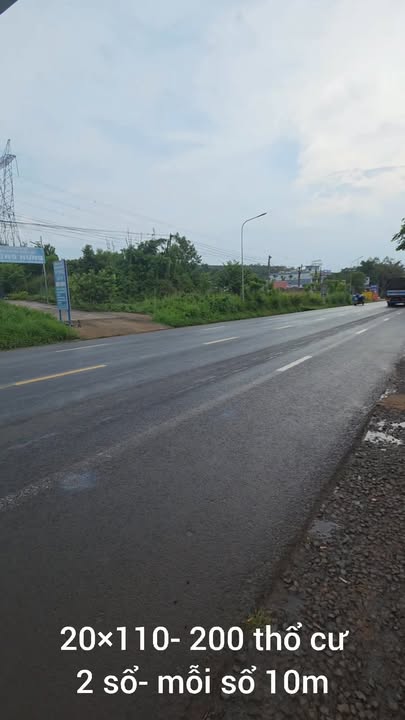 Đất nền thổ cư 200m² mặt tiền Quốc lộ 14, Bù Đăng - Giá chỉ 250 triệu