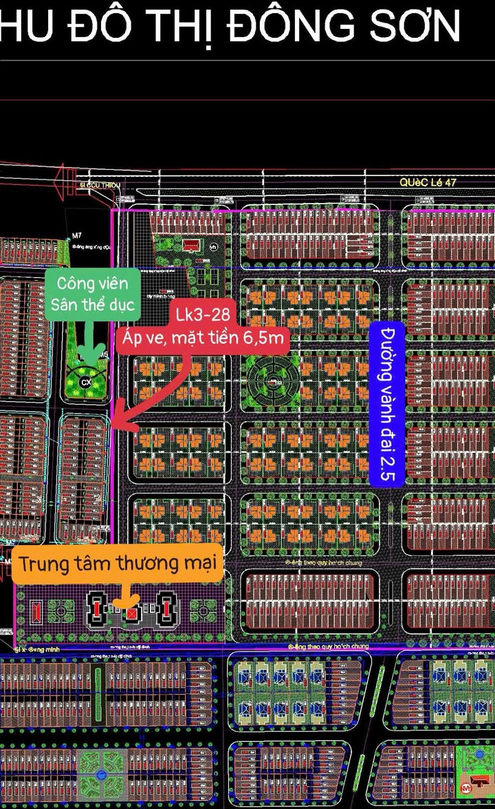 Lô đất LK3-28 Đông Khê 109.8m² giá 1.6 tỷ - Vị trí siêu đẹp, view biệt thự