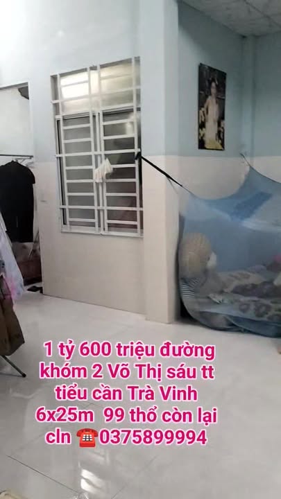FrontHouse mặt tiền đường Võ Thị Sáu, Tiểu Cần, 150m² giá 1.6 tỷ - Đầu tư sinh lời ngay!