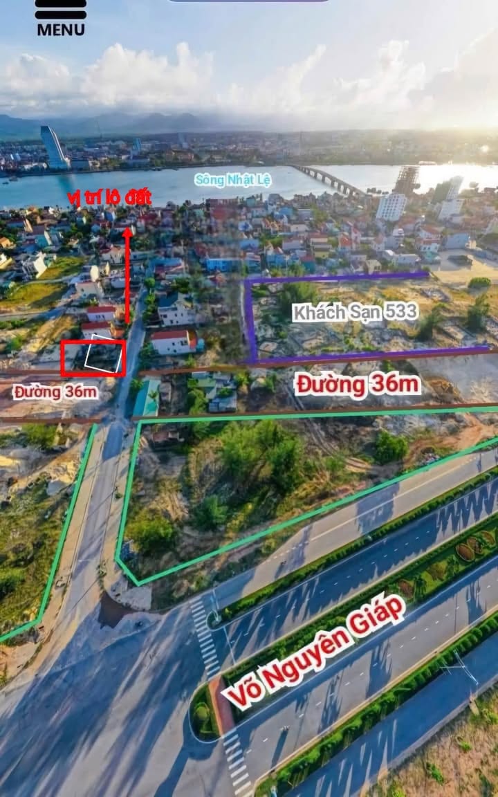 Đất 2 mặt tiền đường 36m Bảo Ninh 121m² - Cơ hội đầu tư tuyệt vời!