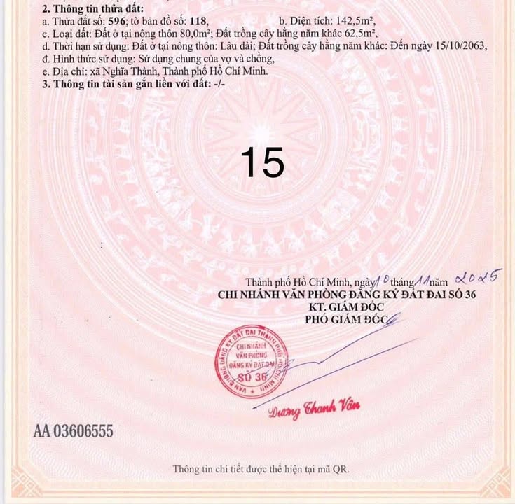 Đất nền Nghĩa Thành Châu Đức 125m² giá 650 triệu - Đường nhựa, sổ đỏ chính chủ!