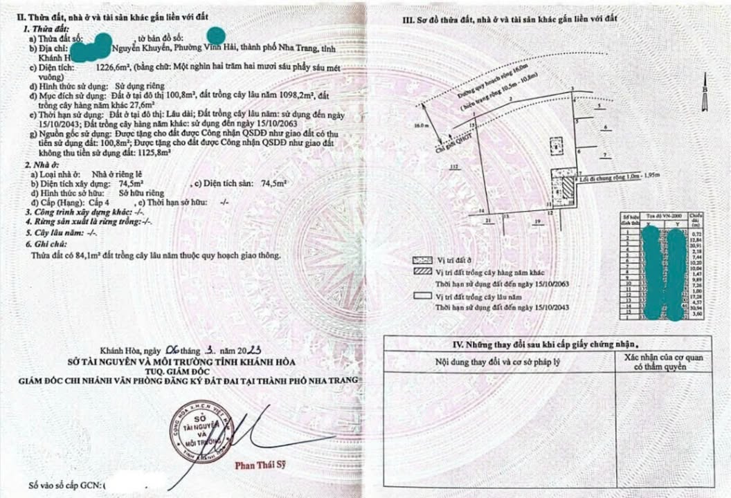 Đất nền mặt tiền Nguyễn Khuyến, Vĩnh Hải, Nha Trang 1226m² giá 42 tỷ - Cơ hội đầu tư hiếm có!