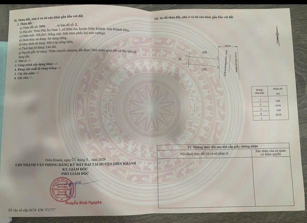 Lô đất Diên An 100.2m² giá 2.3 tỷ - Đường 8m, tiện ích đầy đủ!