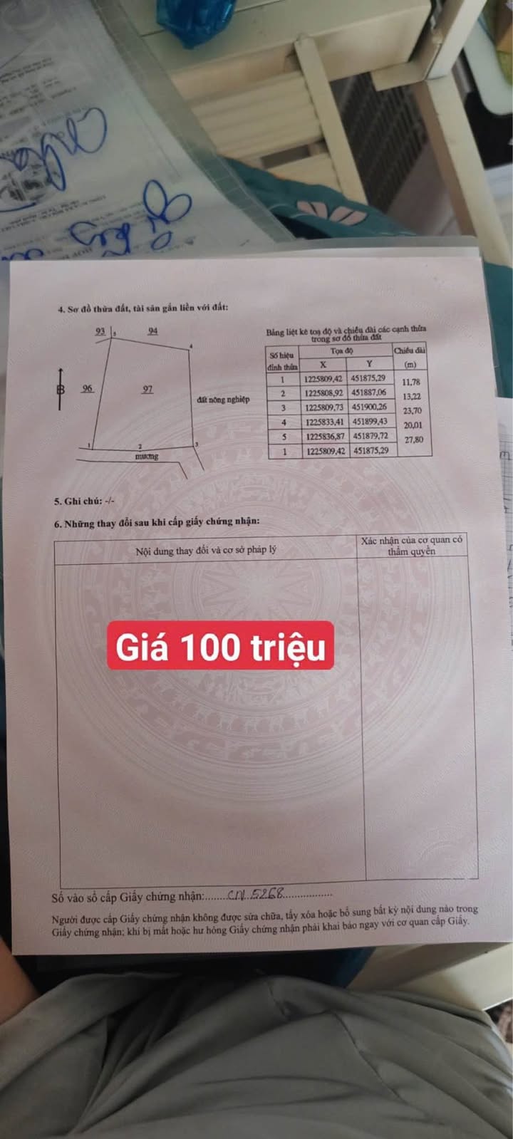 Đất nền 580m² xã Thuận Minh, Bình Thuận chỉ 100 triệu - Sổ đỏ chính chủ