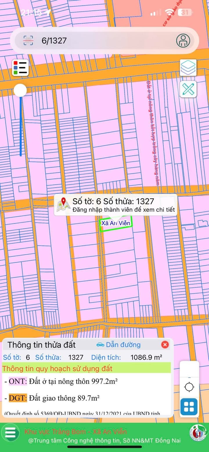 Đất nền An Viễn - Trảng Bom 1080m² giá 3 tỷ - Sổ hồng riêng chính chủ!