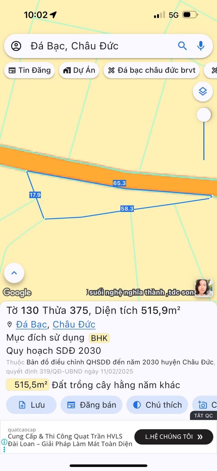 Đất nền Đá Bạc Châu Đức 515m² giá 650 triệu - Sổ hồng riêng, cơ hội đầu tư tuyệt vời!