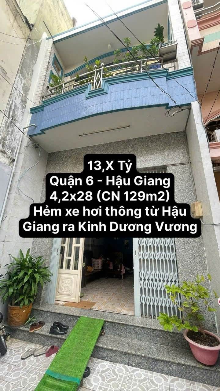 Nhà 3 tầng Hậu Giang, P12, Q6 - Diện tích 129m², giá 13 tỷ - Nở hậu, chính chủ!