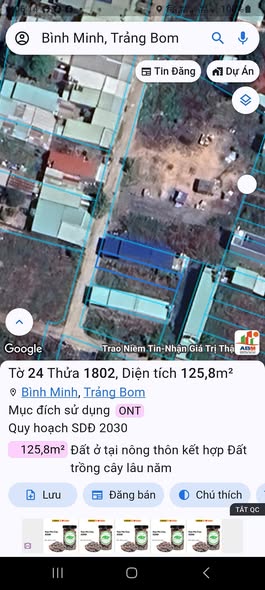 Đất nền Trảng Bom 125m² giá 1.35 tỷ - Sổ đỏ chính chủ, mặt tiền đường rộng!