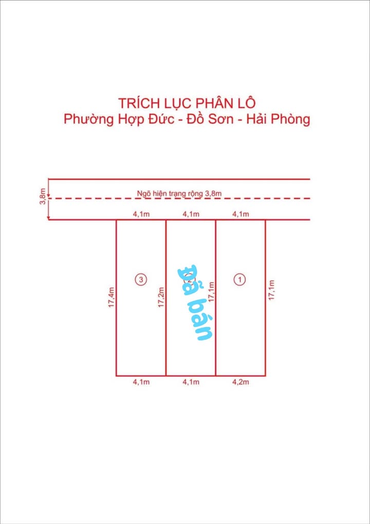 Đất nền Hợp Đức Đồ Sơn 70m² giá 900 triệu - Ngõ rộng ô tô vào tận nơi!