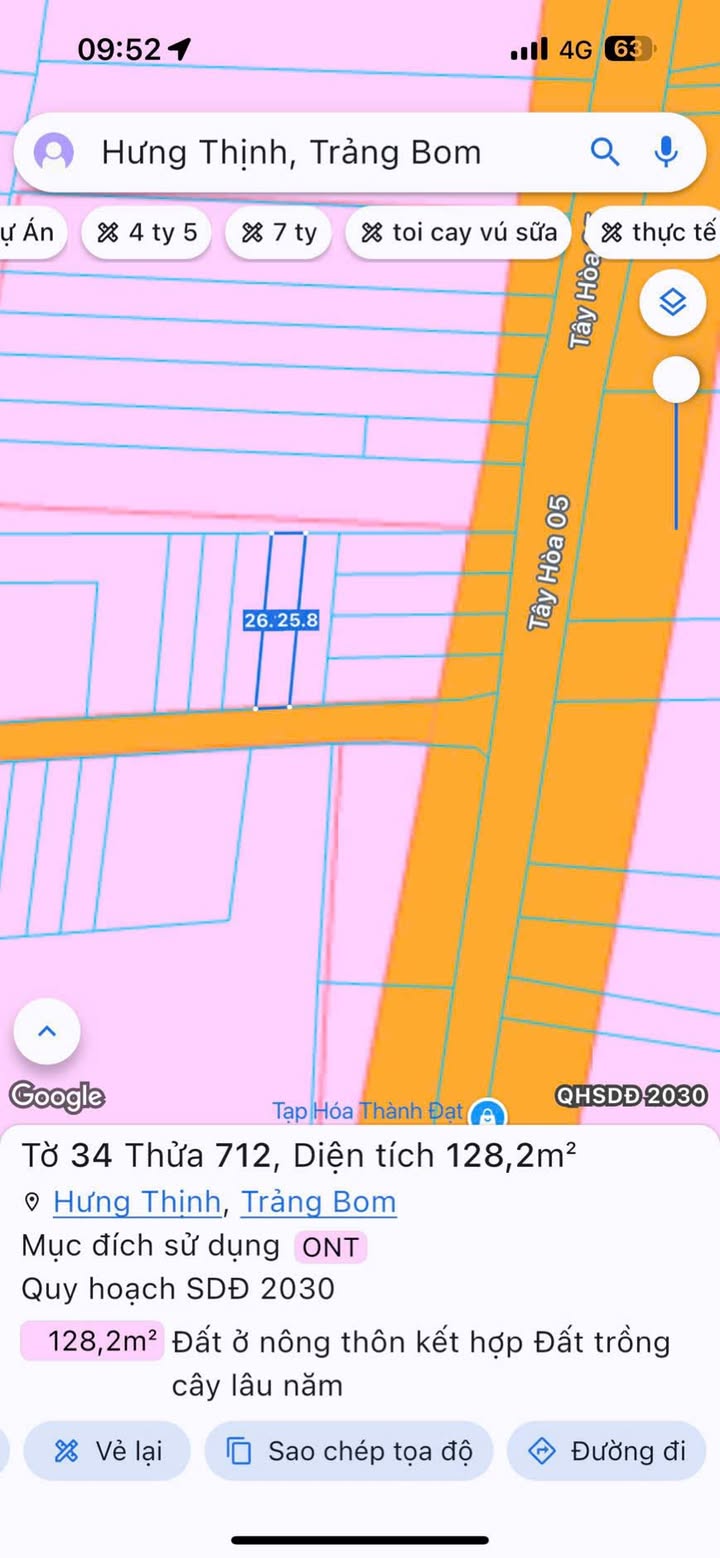 Đất nền Trảng Bom 130m² giá chỉ 1.25 tỷ - Đầu tư sinh lời ngay!