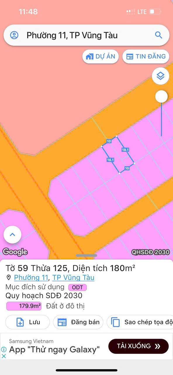 Đất nền biệt thự Phước Sơn Vũng Tàu 180m² giá 12 tỷ - Đầu tư sinh lời lâu dài!