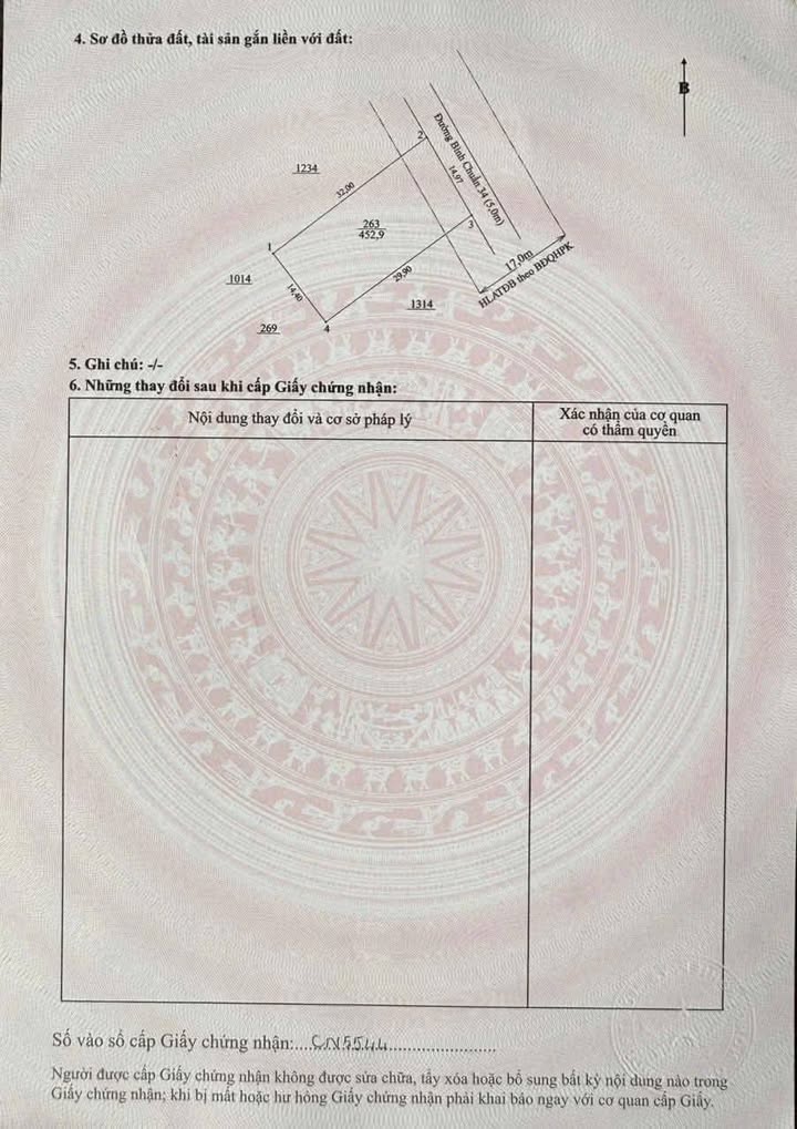 Đất mặt tiền Bình Chuẩn 34, Thuận An 452m² giá 11 tỷ - Cơ hội đầu tư sinh lời!