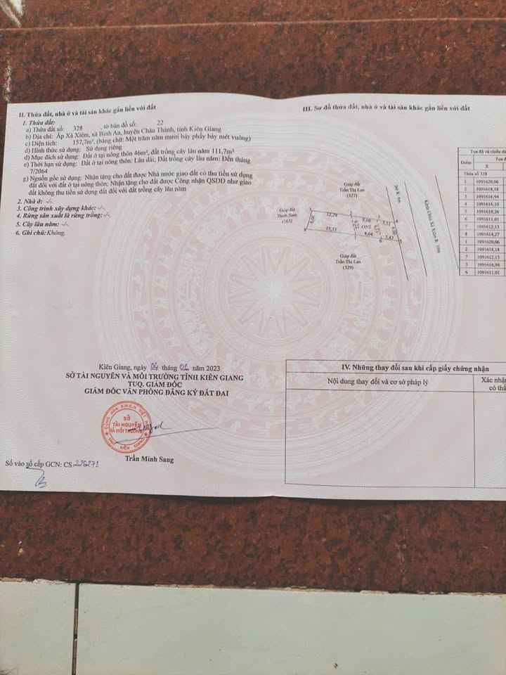 Đất nền thổ cư 174m² tại Bình An, Kiên Giang - Giá chỉ 200 triệu!