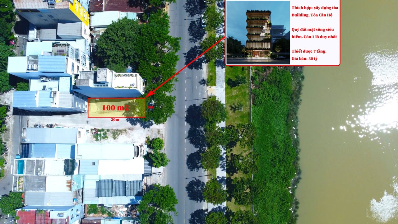 Đất 2 mặt tiền Chương Dương, Mỹ An 100m² giá thỏa thuận - View sông Hàn đắt giá!