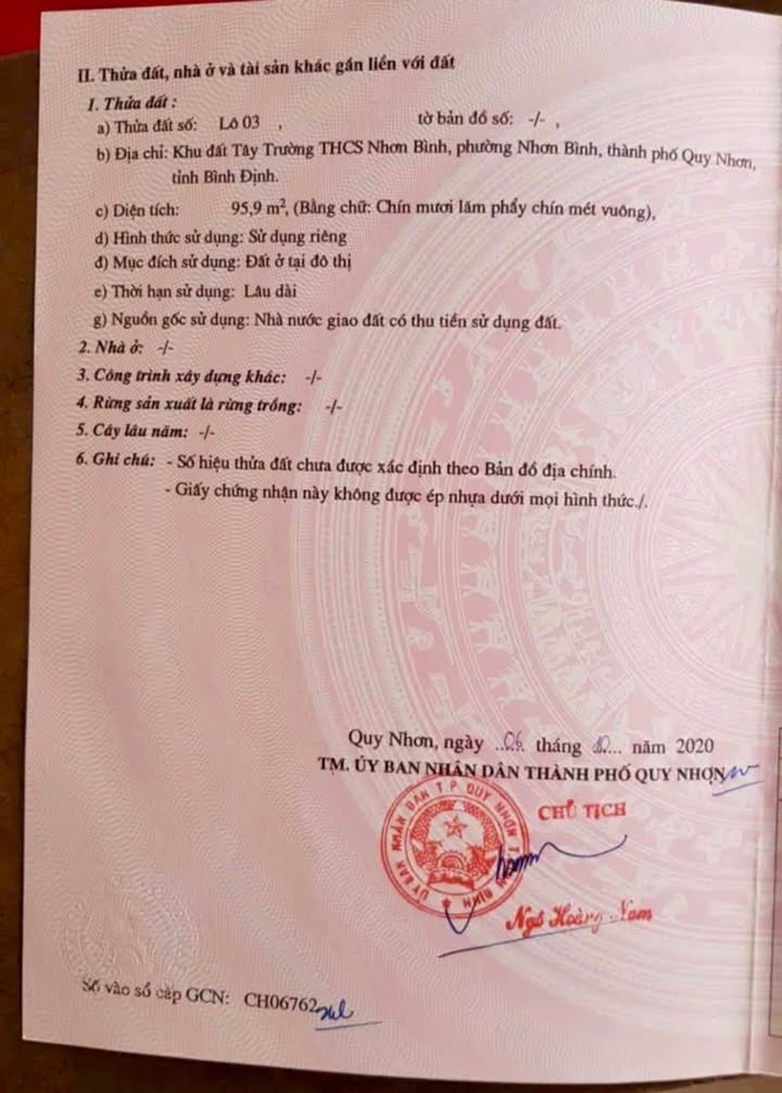 Đất mặt tiền Huỳnh Văn Thống 95,9m² giá 2,99 tỷ - Cơ hội đầu tư hấp dẫn!