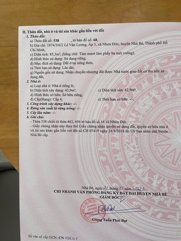 Nhà phố hẻm xe hơi 1874 Lê Văn Lương, Nhơn Đức, Nhà Bè 80m² giá 4 tỷ - Sẵn sàng vào ở ngay!