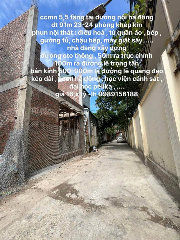 Chính chủ bán CCMN 5,5 tầng tại Dương Nội, Hà Đông, 91m² - Sẵn sàng vào ở ngay!