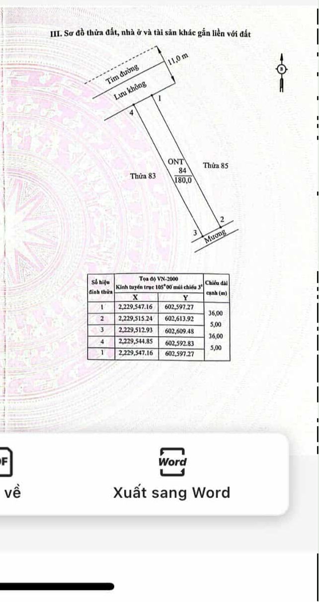 Đất thổ cư mặt kênh Yên Hòa 180m² - Cơ hội đầu tư tuyệt vời!