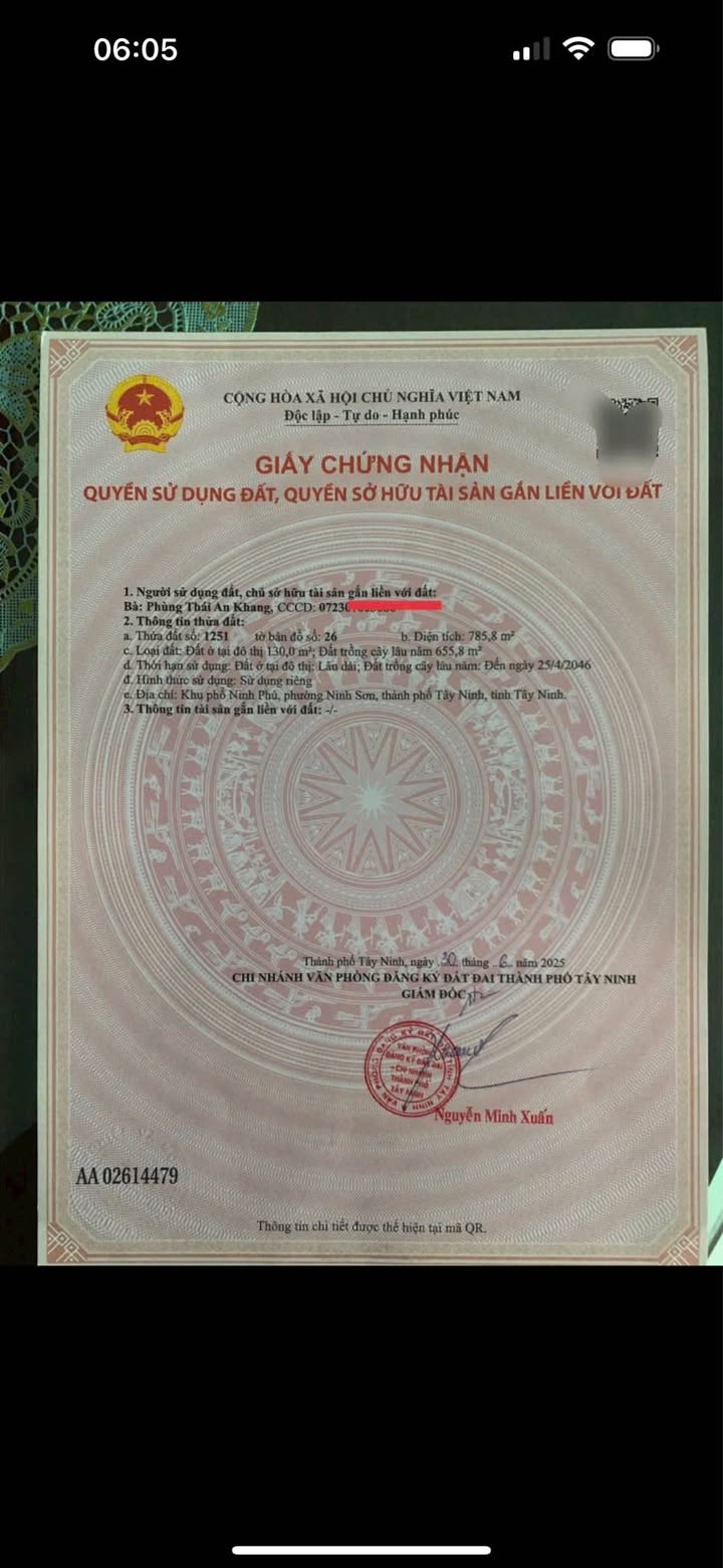 Đất thổ cư Ninh Sơn 800m² giá chỉ 60 triệu/m - Cơ hội đầu tư tuyệt vời!