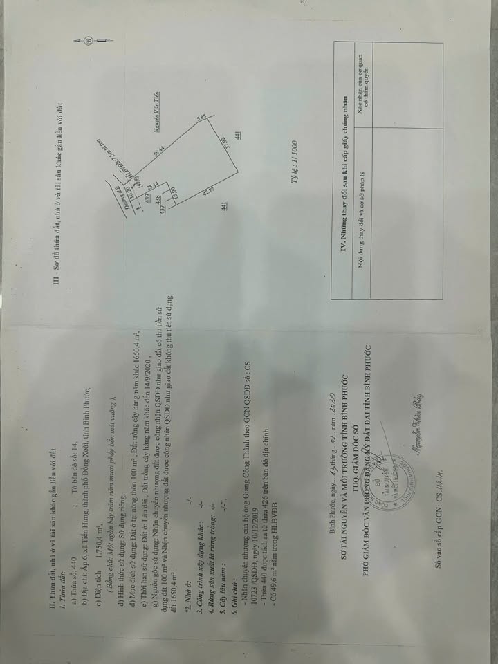 Đất sào Tiến Hưng 4640m² giá 800 triệu - Cơ hội đầu tư lý tưởng!