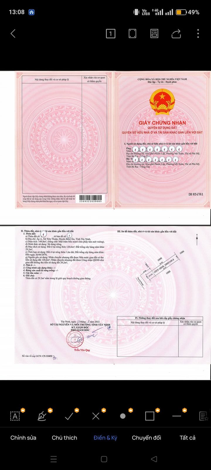 Đất thổ cư 120m² tại xã Tiên Thuận, Bến Cầu - Giá chỉ 420 triệu!