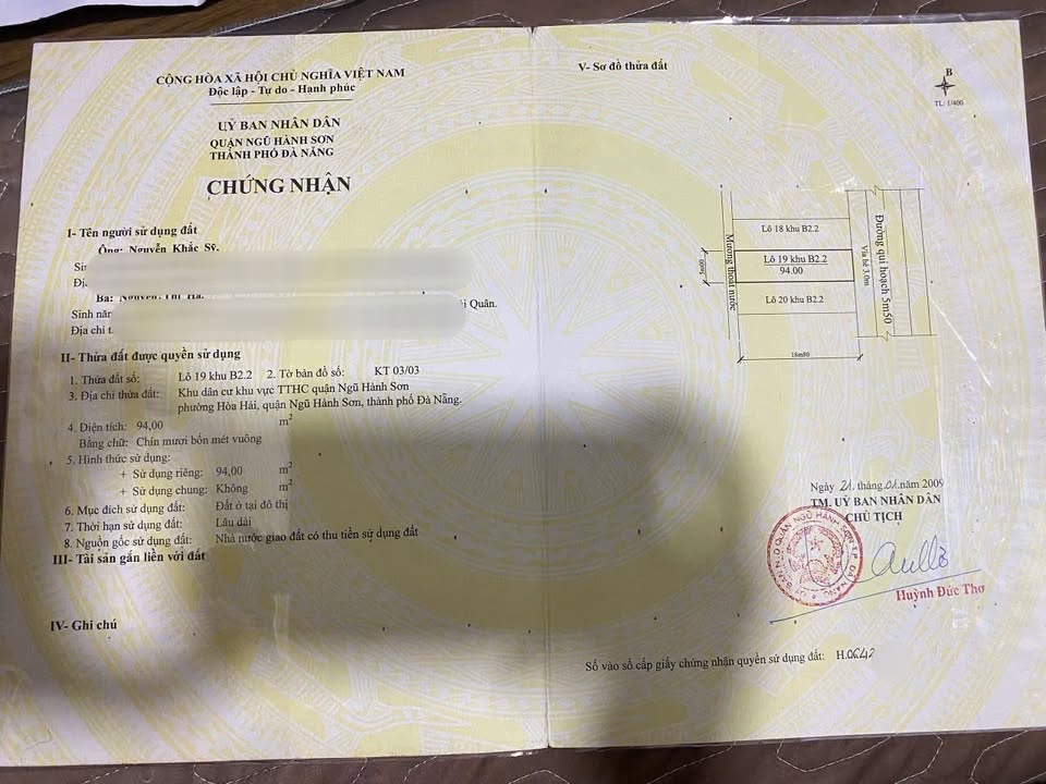 Đất nền mặt tiền Sơn Thủy 3, Hòa Hải 94m² giá 6.49 tỷ - Cơ hội đầu tư sáng giá!