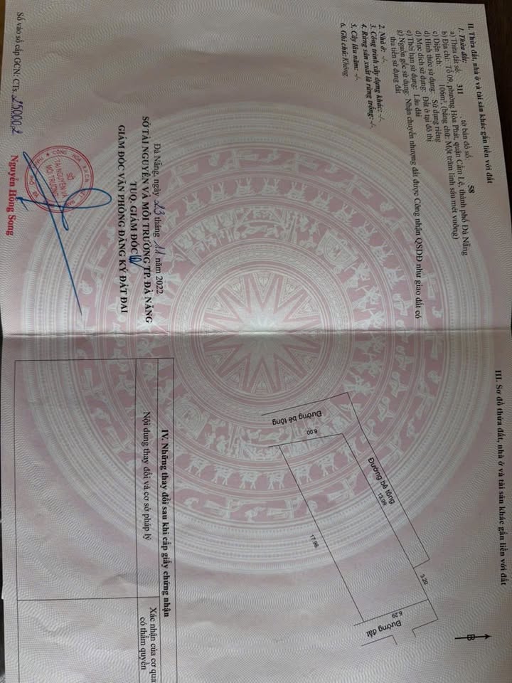 Đất 3 mặt kiệt đường Đông Phước 1, Cẩm Lệ, Đà Nẵng 106m² - Đầu tư sinh lời ngay!