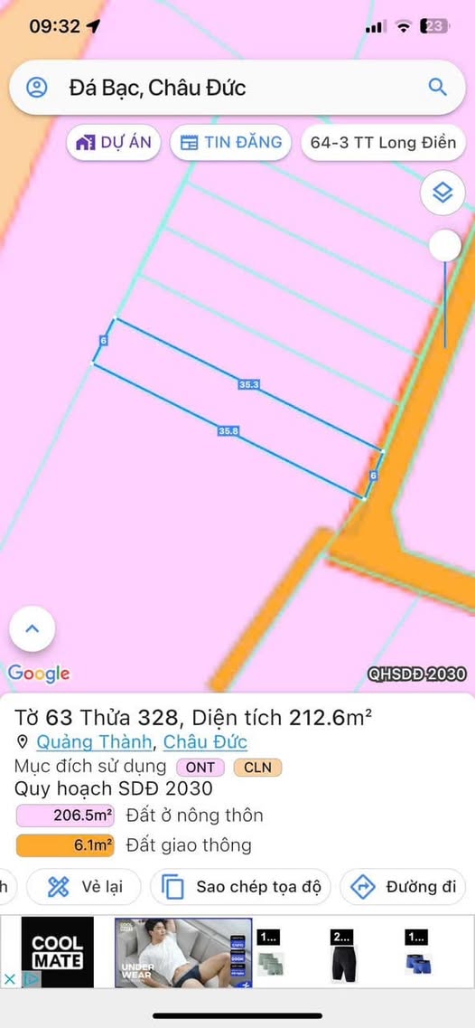 Đất nền Quảng Thành, Châu Đức 213m² giá 470 triệu - Cơ hội đầu tư tuyệt vời!