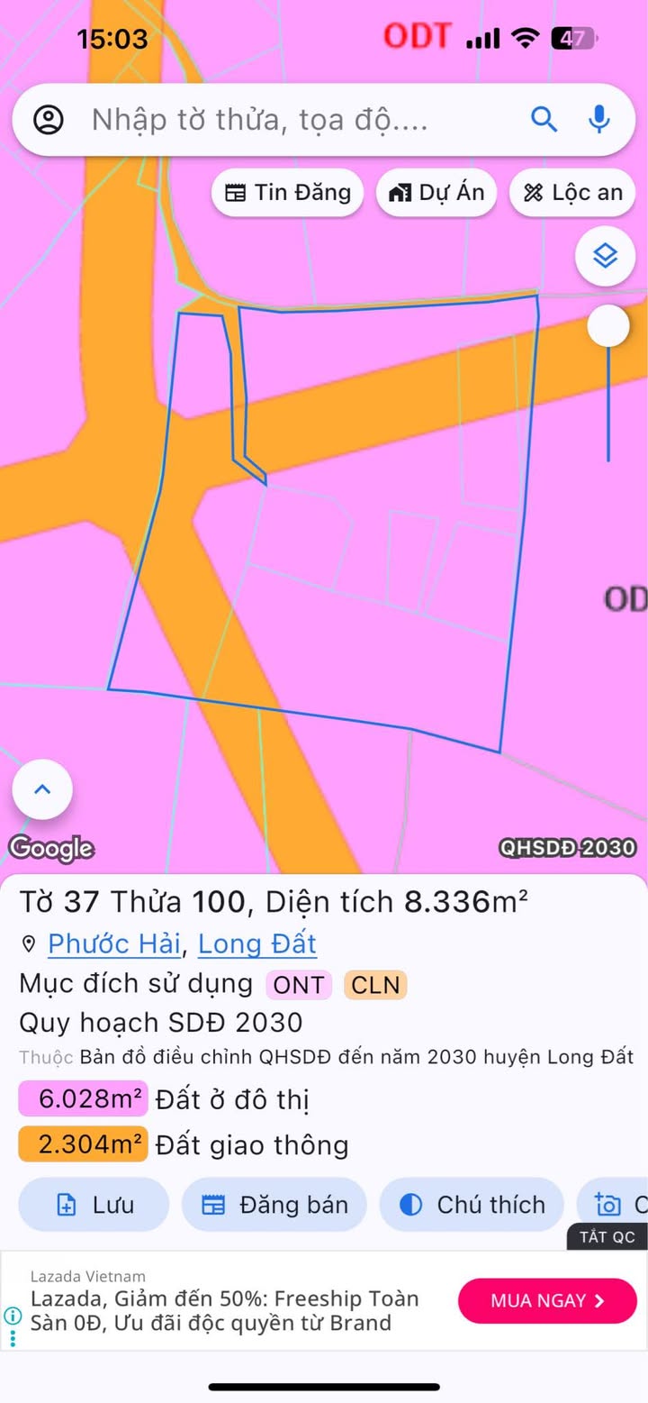 Đất nền Phước Hải, Đất Đỏ 8336m² giá 22 tỷ - Sổ hồng riêng, pháp lý rõ ràng!