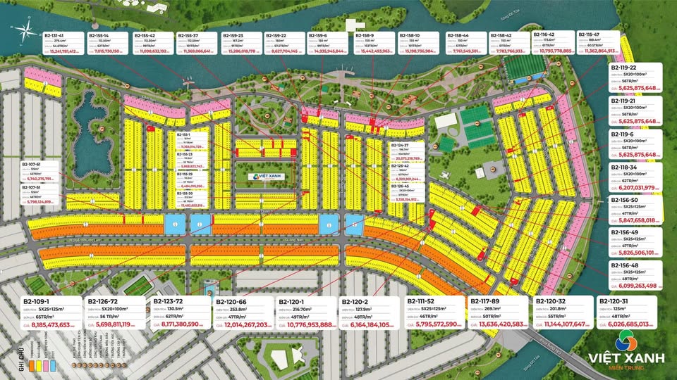 Đất nền Đầm Sen Nam Hòa Xuân Đà Nẵng 112.5m² giá từ 5.868 tỷ - Đầu tư sinh lời lý tưởng!