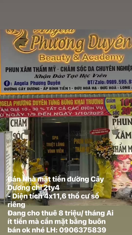 Nhà mặt tiền đường Cây Dương, Đức Hòa, Long An 46.4m² giá 2.4 tỷ - Đầu tư sinh lời ngay!