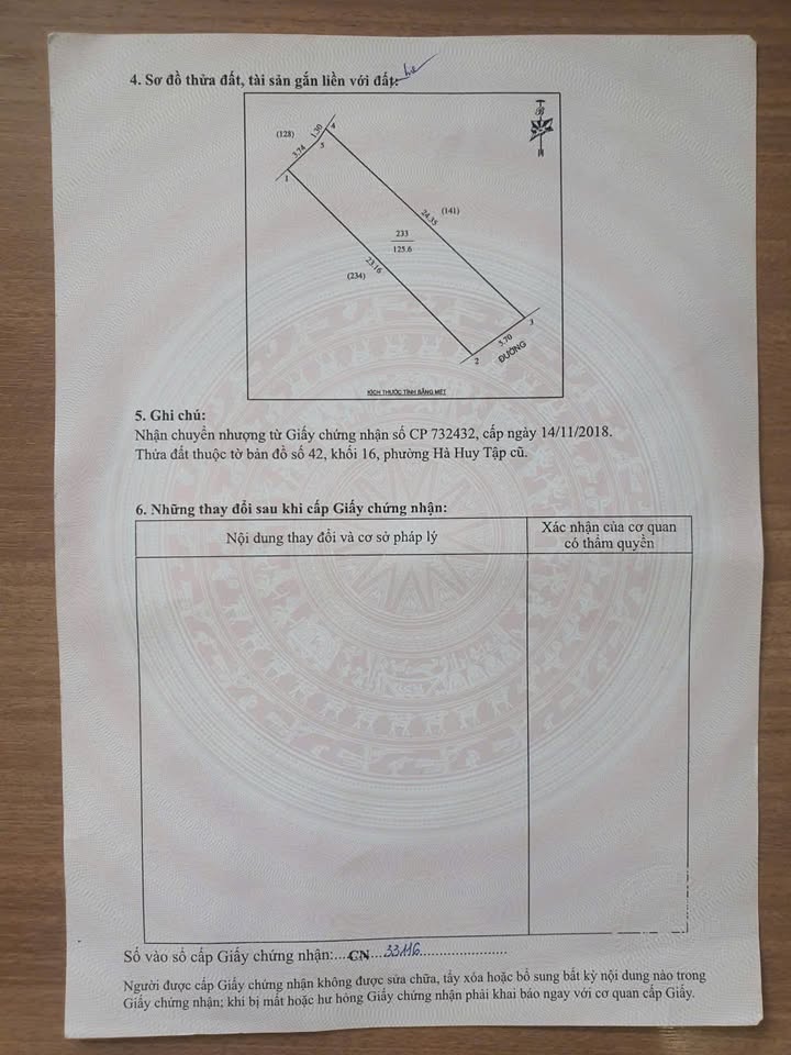 Bán đất ngõ Tôn Thất Tùng, phường Hà Huy Tập 125m² giá chỉ 4 tỷ - Cơ hội đầu tư tốt!