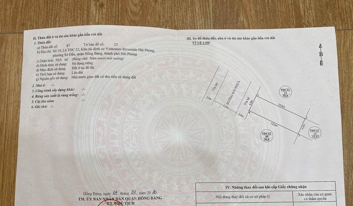 Đất nền 50m² khu TDC Xi Măng, Hồng Bàng giá chỉ 3.83 tỷ - Cơ hội đầu tư hấp dẫn!