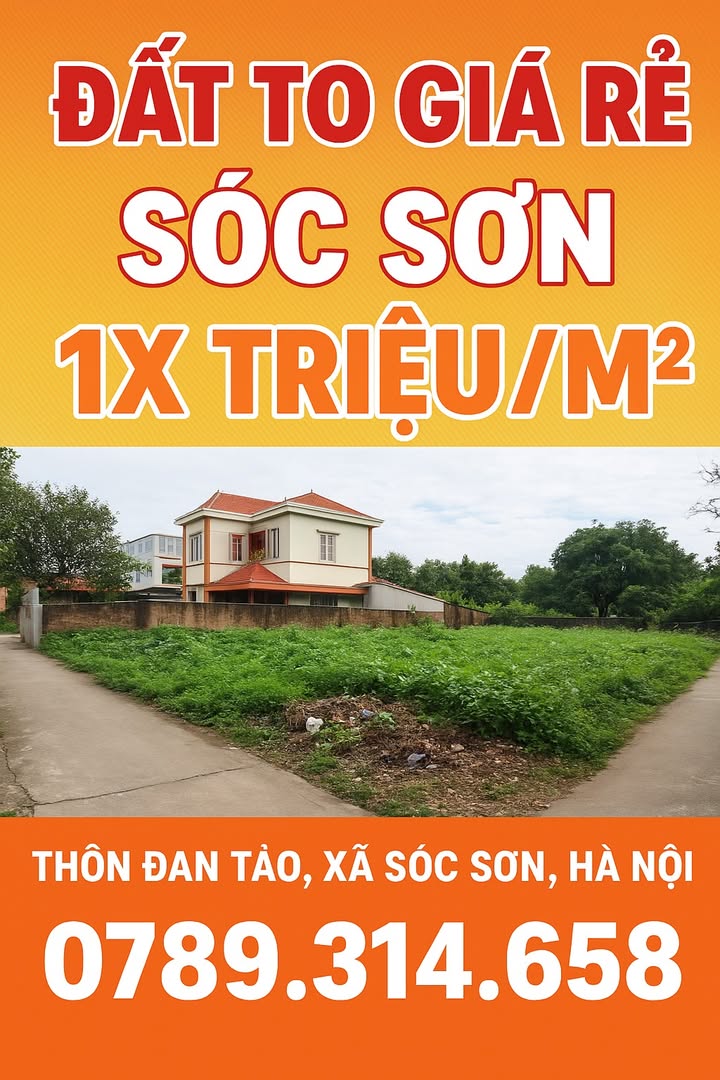 Lô đất Đan Tảo, Sóc Sơn 985m² giá 19.7 tỷ - Cơ hội đầu tư tuyệt vời!