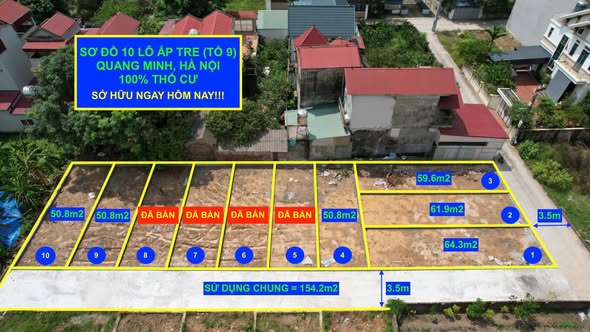 Đất nền 51m² Tổ 9, Quang Minh, Mê Linh chỉ 2.6 tỷ - Đầu tư sinh lời!