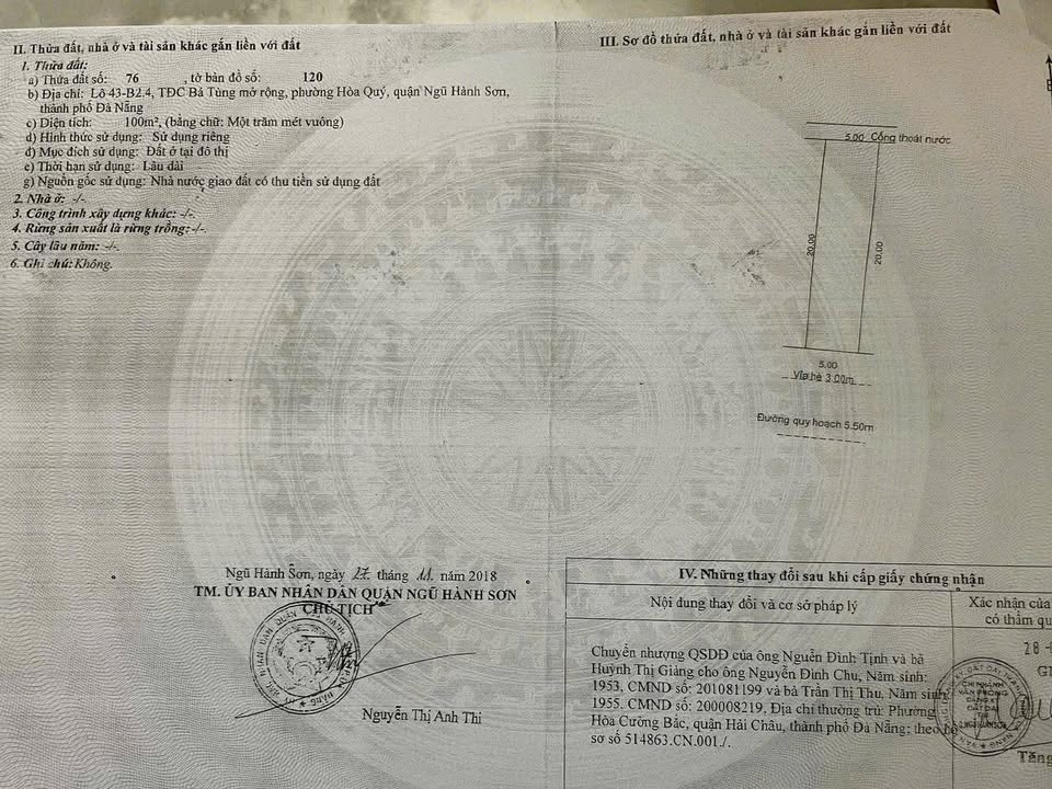 Đất nền Hòa Quý Đà Nẵng 100m² giá 3.85 tỷ - Đầu tư sinh lời ngay!