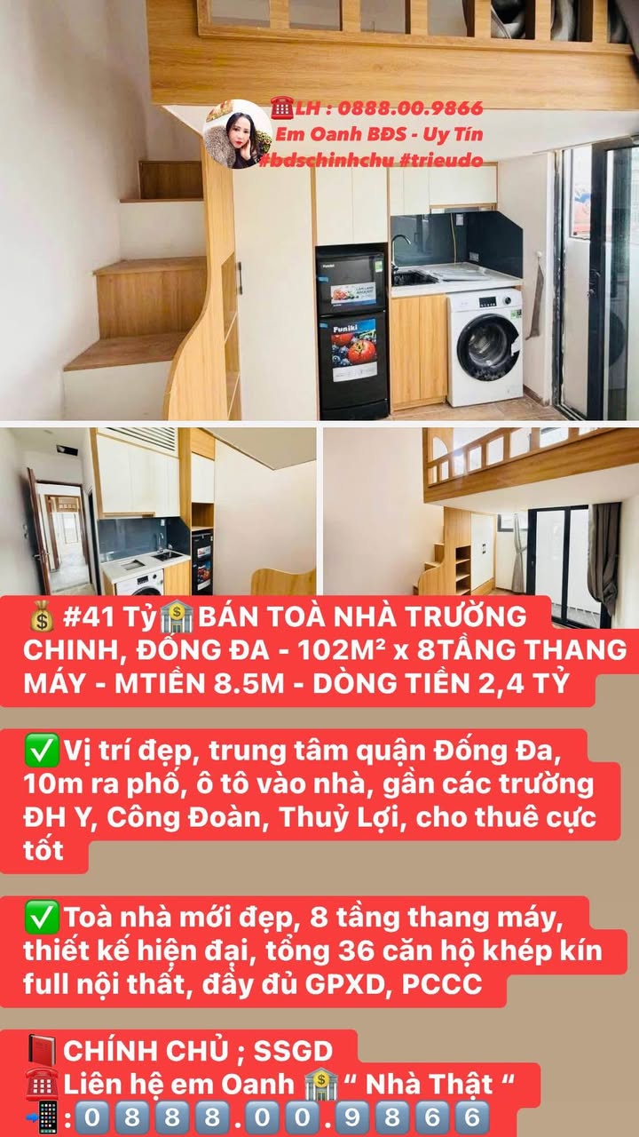 Toà nhà Trường Chinh, Đống Đa 102m² giá 41 tỷ - Đầu tư sinh lời tuyệt vời!