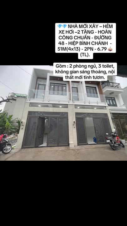 Nhà mới xây phố Hiệp Bình Chánh 51m² giá 6.79 tỷ - Vào ở ngay không cần sửa chữa!