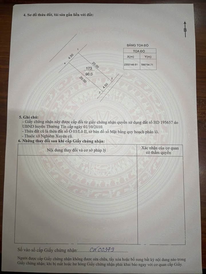 Đất đấu giá Nghiêm Xuyên 95m² giá 4.5 tỷ - Vị trí đắc địa, giao thông thuận lợi!