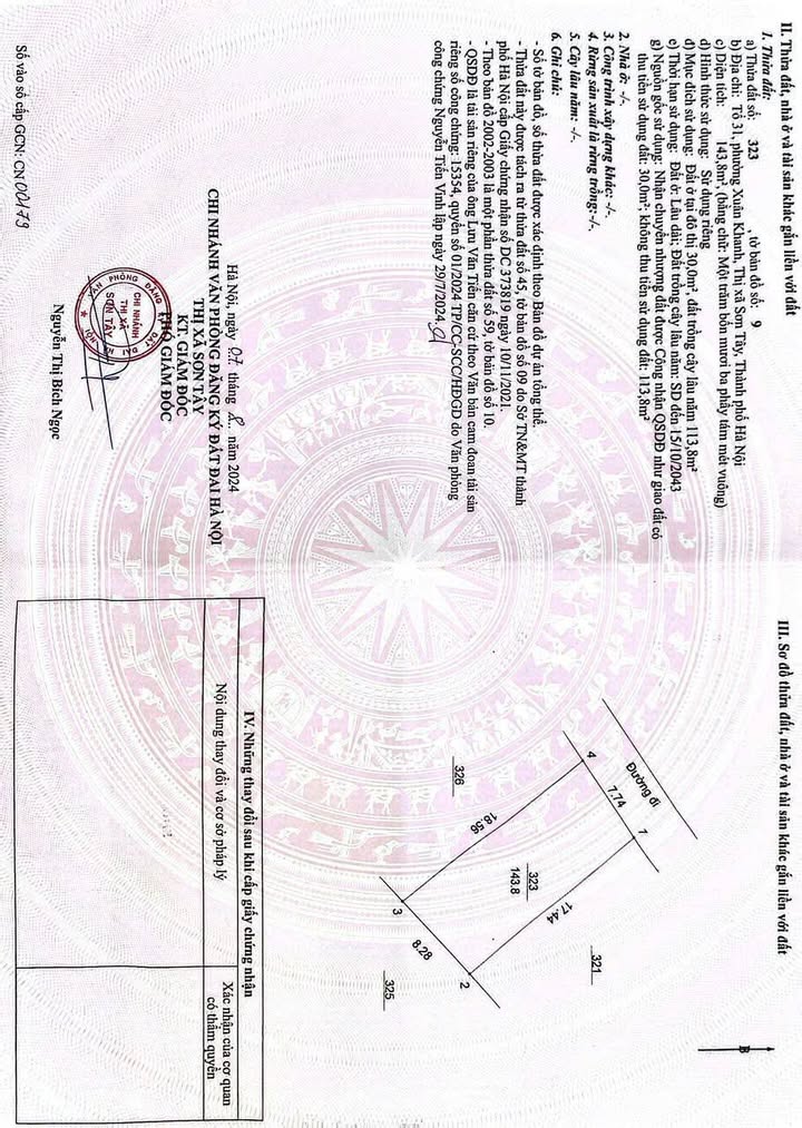 Đất nền tại phường Tùng Thiện, Sơn Tây 143m² - Nở hậu, giá tốt thương lượng!