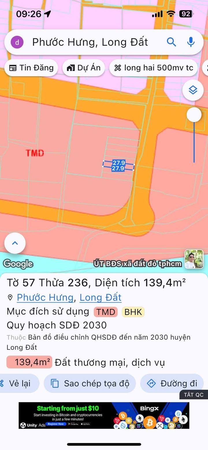 Đất nền Phước Hưng 139m² giá 1.8 tỷ - Cách biển chỉ 50m!