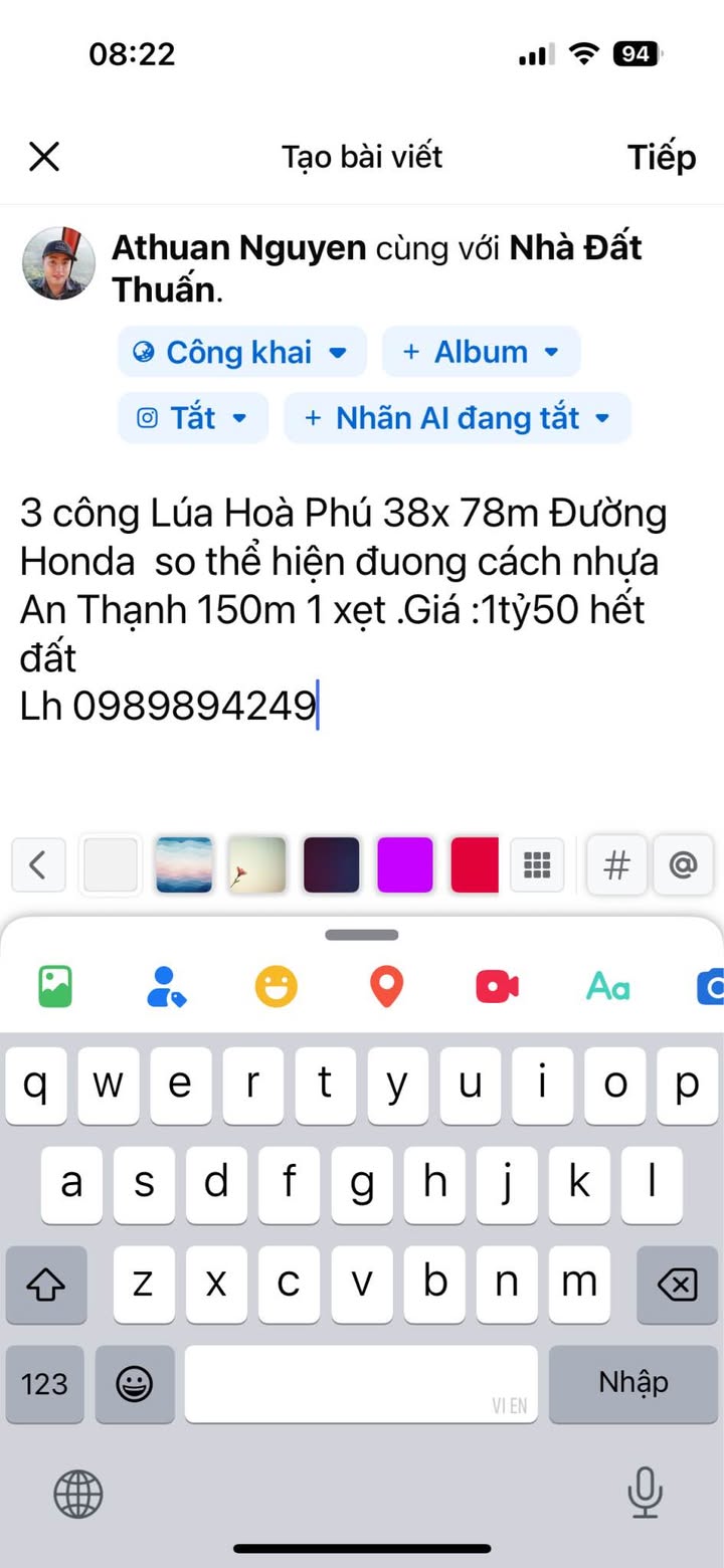 Đất nền Hòa Phú, Châu Thành, Long An 30.000m² giá 1.5 tỷ - Đầu tư sinh lời ngay!